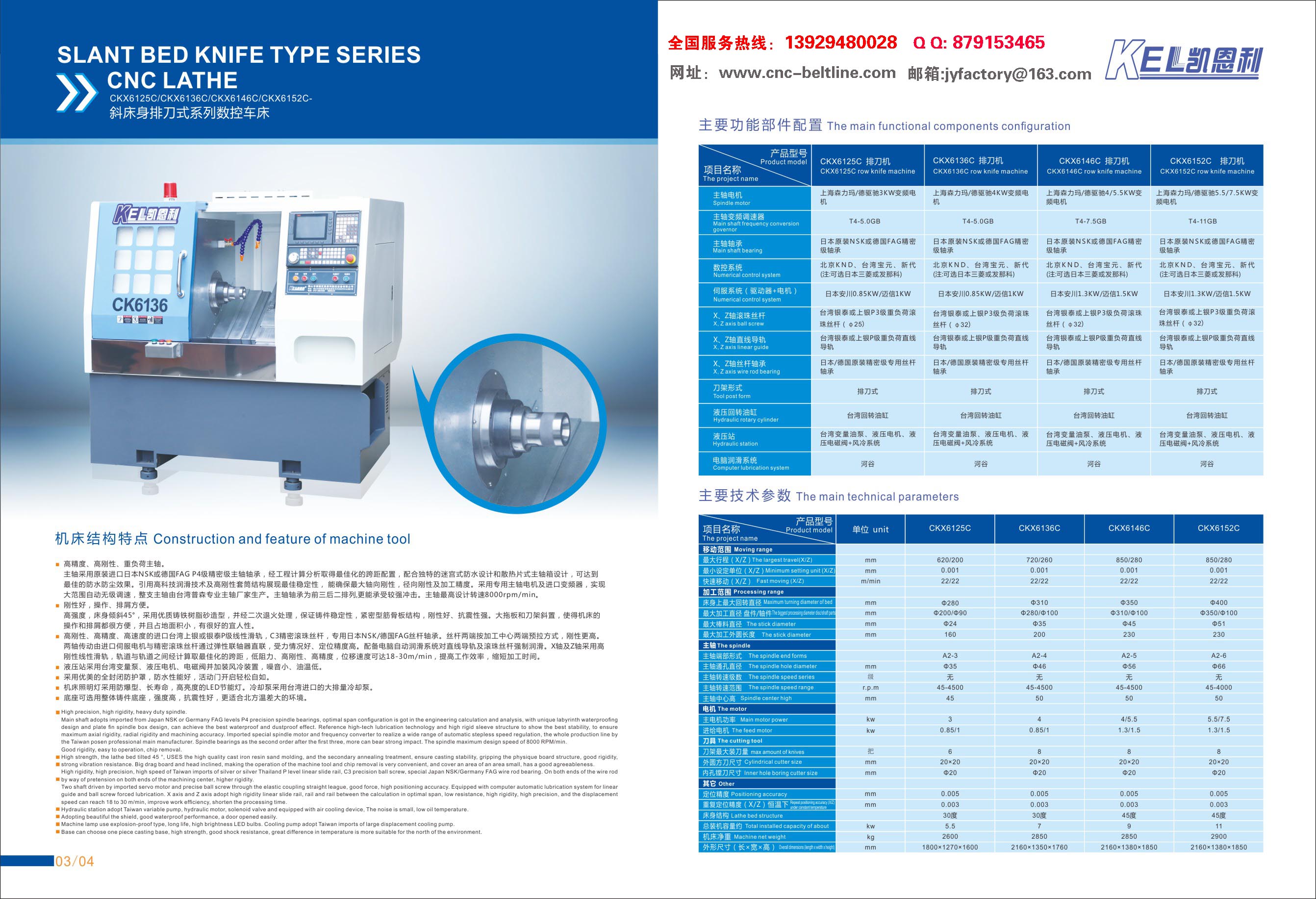 CKX6146C 排刀機（45度斜床身線（xiàn）規機（jī））參數表