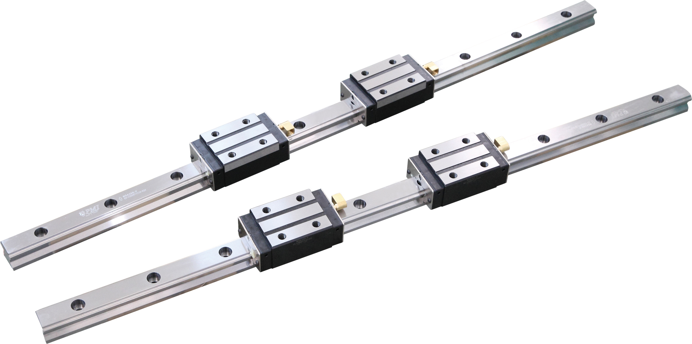 高剛性、高精度、高速（sù）度的進口台灣上銀或銀泰P級線性滑軌，C3精密滾（gǔn）珠絲杆，專用日本NSK/德（dé）國FAG絲杆軸承。